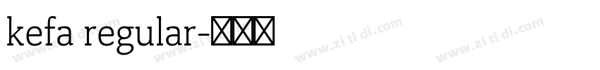 kefa regular字体转换